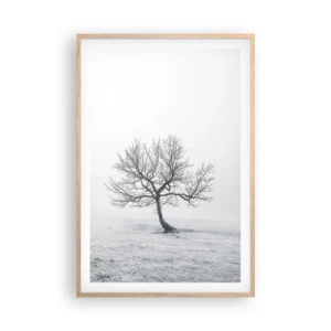 Poster in einem Rahmen aus heller Eiche - Gegen das Nichts - 61x91 cm