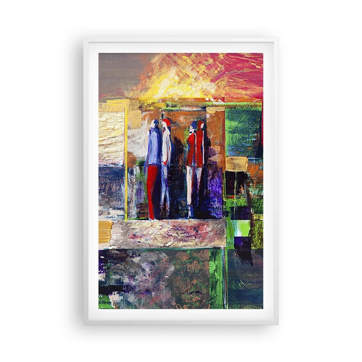 Poster in einem weißen Rahmen - Beziehungen und Emotionen - 61x91 cm