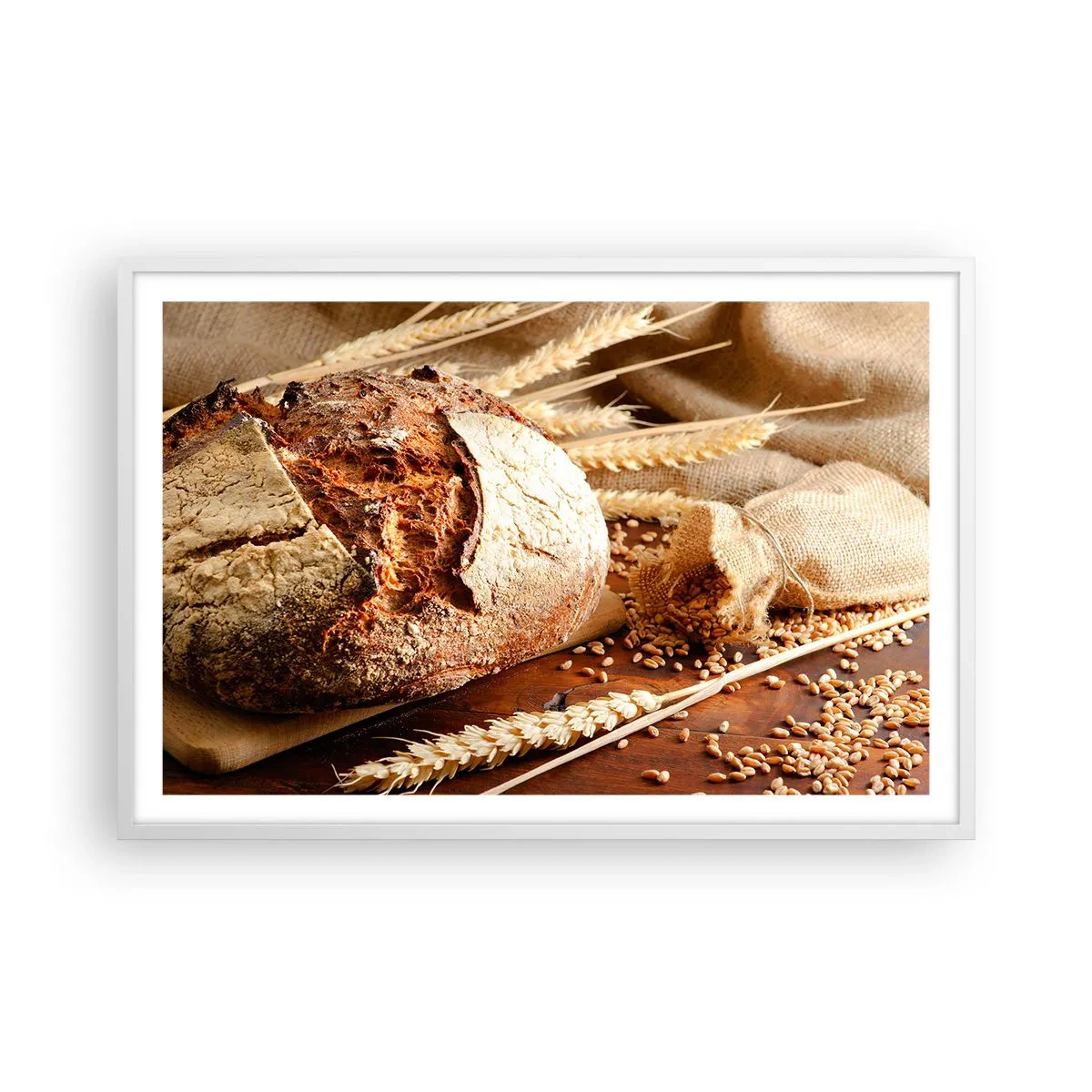 Poster in einem weißen Rahmen - Appetitanregend, duftend, knackig - 91x61 cm