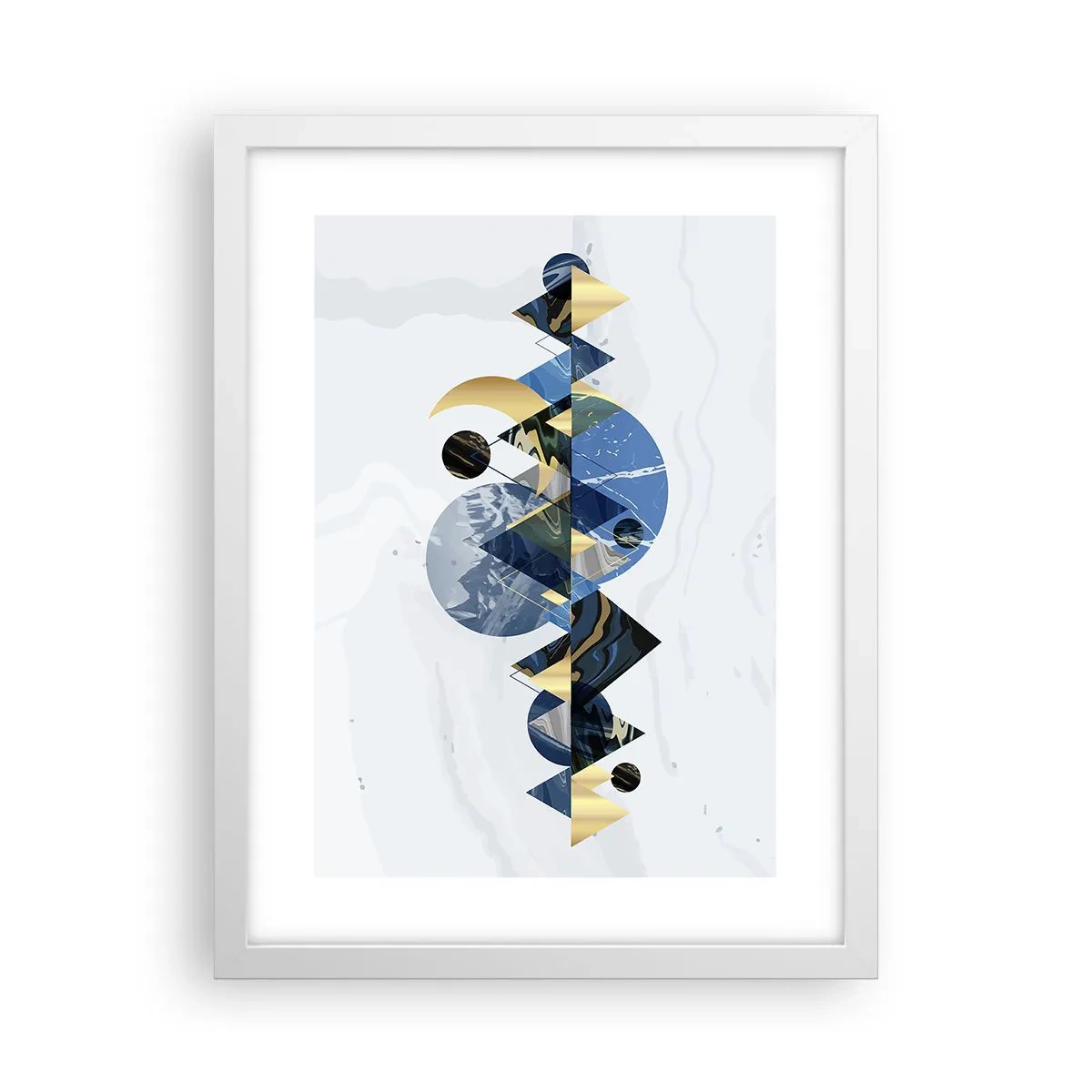 Poster in einem weißen Rahmen - Geometrische Landschaft - 30x40 cm