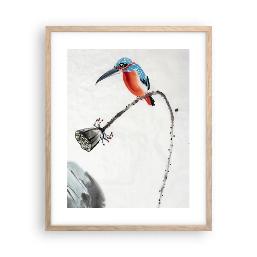 Poster in einem Rahmen aus heller Eiche - Das Leben der Wiese - 40x50 cm