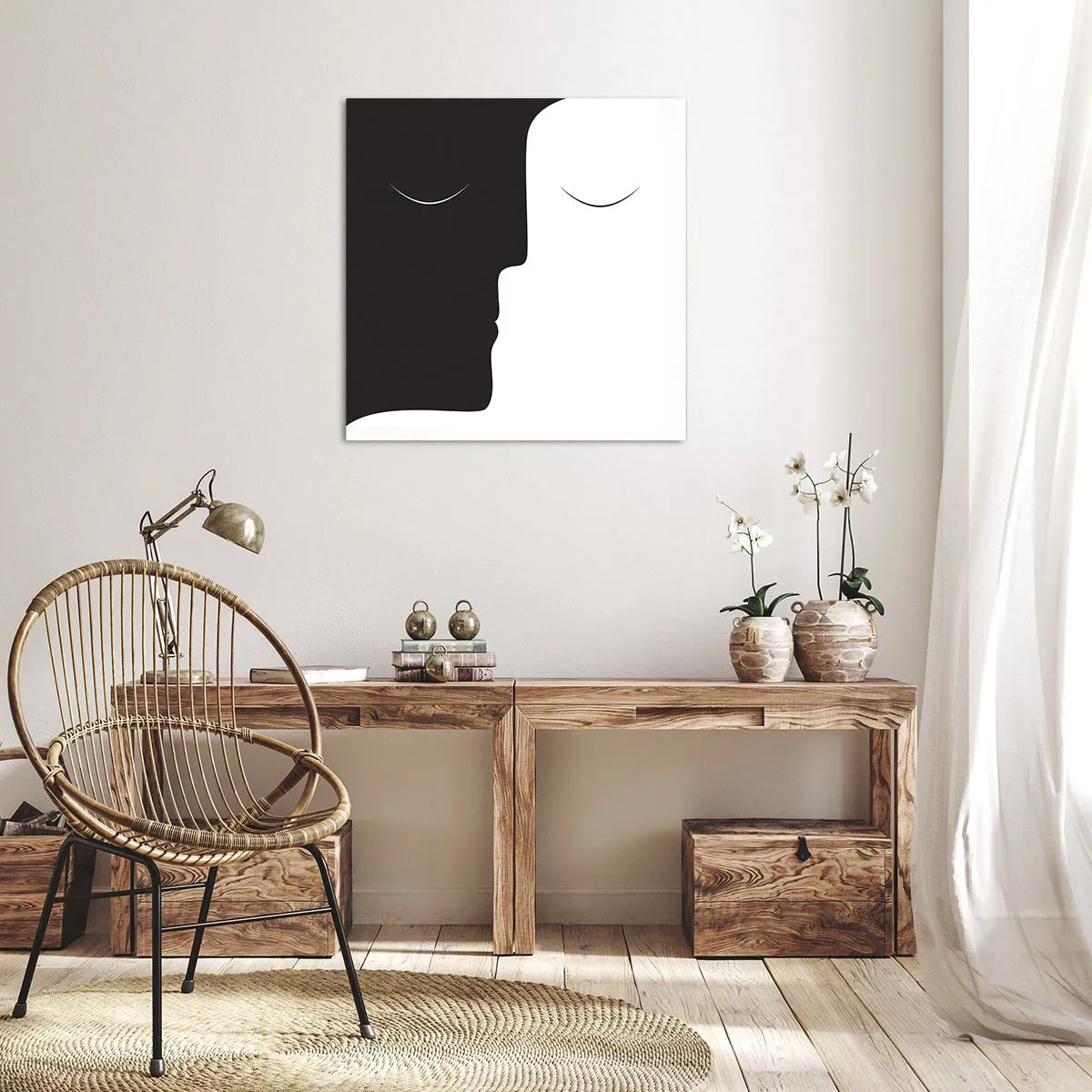 Bild auf Leinwand - Leinwandbild - Einheit der Gegensätze - 50x50 cm