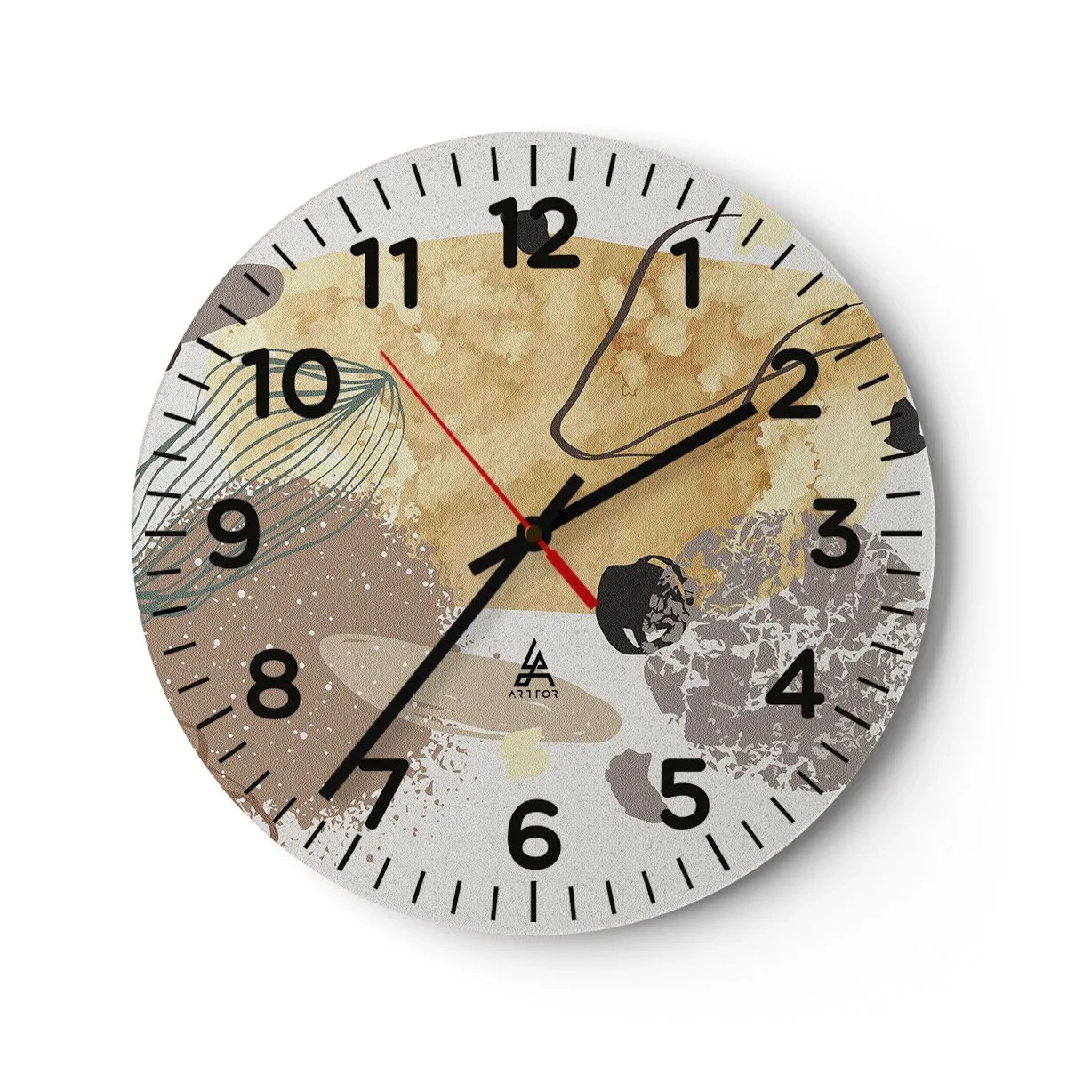 Wanduhr - Glasuhr - Angewandte Plumkologie - 30x30 cm