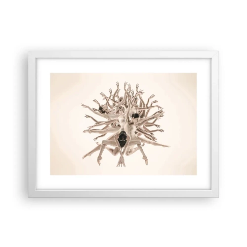 Poster in einem weißen Rahmen - Aufblühen im Tanz - 40x30 cm