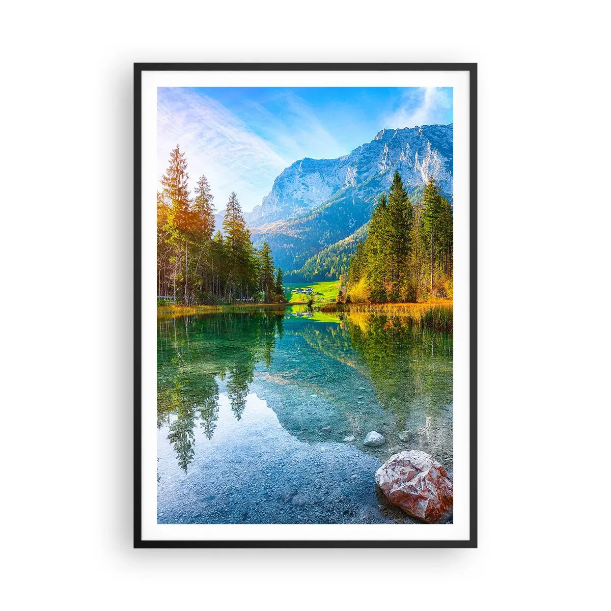 Poster in einem schwarzem Rahmen - Die Sanftheit des Herbstes - 70x100 cm
