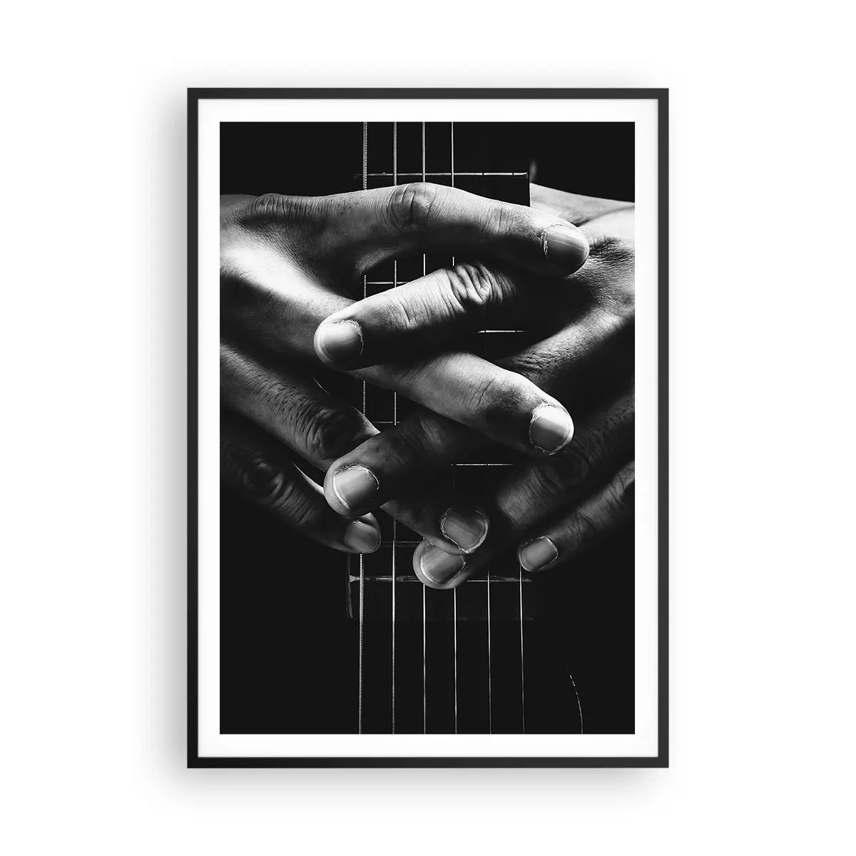 Poster in einem schwarzem Rahmen - Gebet des Künstlers - 70x100 cm