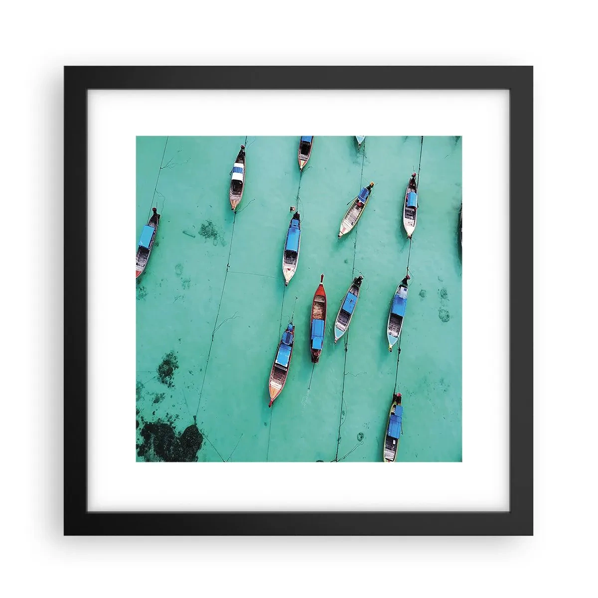 Poster in einem schwarzem Rahmen - In freudiger Erwartung - 30x30 cm