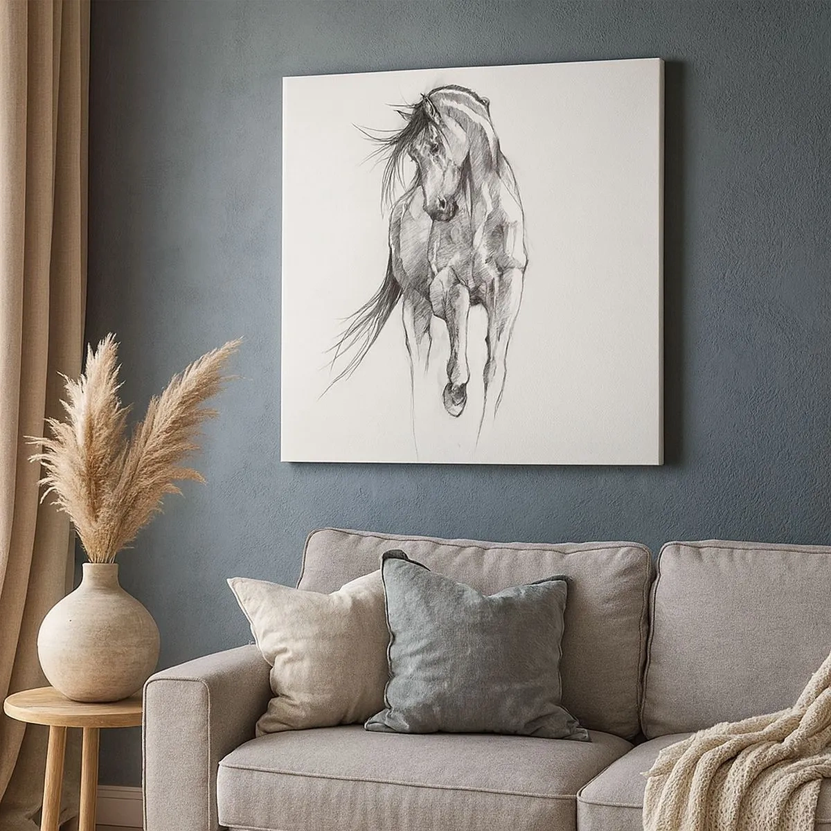 Bild auf Leinwand - Leinwandbild - Im anmutigen Trab - 30x30 cm