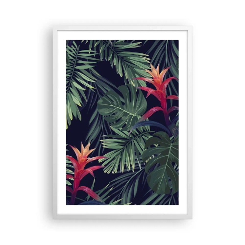 Poster in einem weißen Rahmen - Im Grünen in Flammen gehen - 50x70 cm
