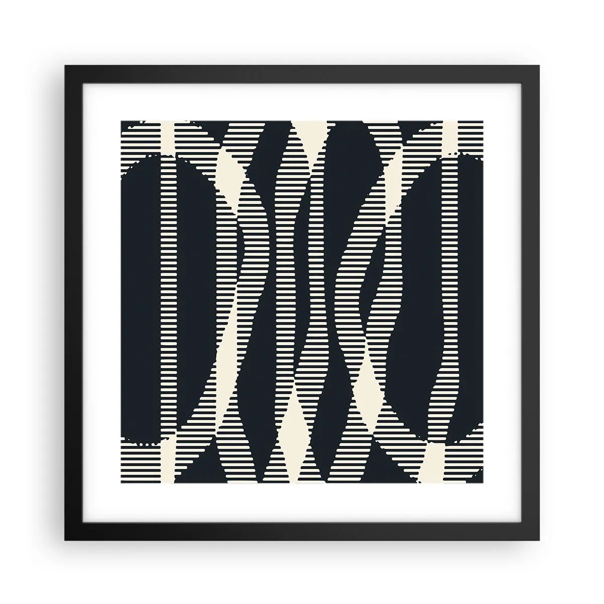 Poster in einem schwarzem Rahmen - Ein Versuch, die Dunkelheit zu durchbrechen - 40x40 cm