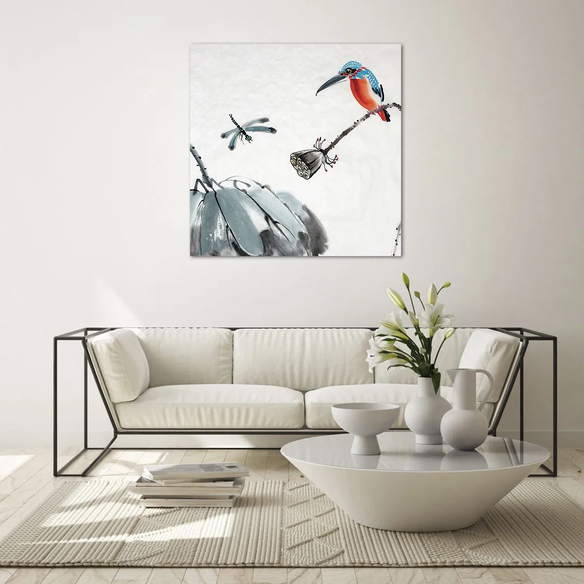 Glasbild - Bild auf glas - Das Leben der Wiese - 60x60 cm