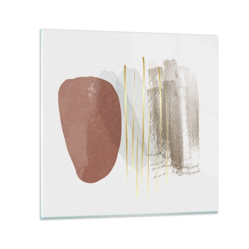 Glasbild - Bild auf glas - Abstrakte Kolonnade - 70x70 cm