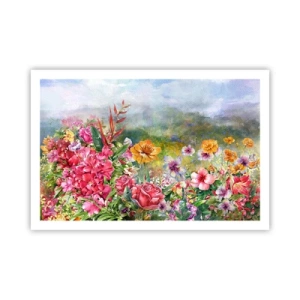 Poster - Ein Garten, der verrückt geworden ist - 91x61 cm