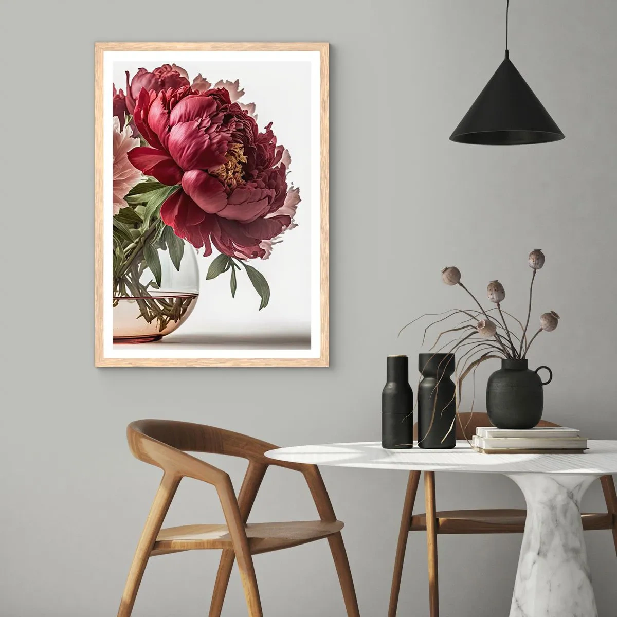 Poster in einem Rahmen aus heller Eiche - In voller Schönheit - 50x70 cm