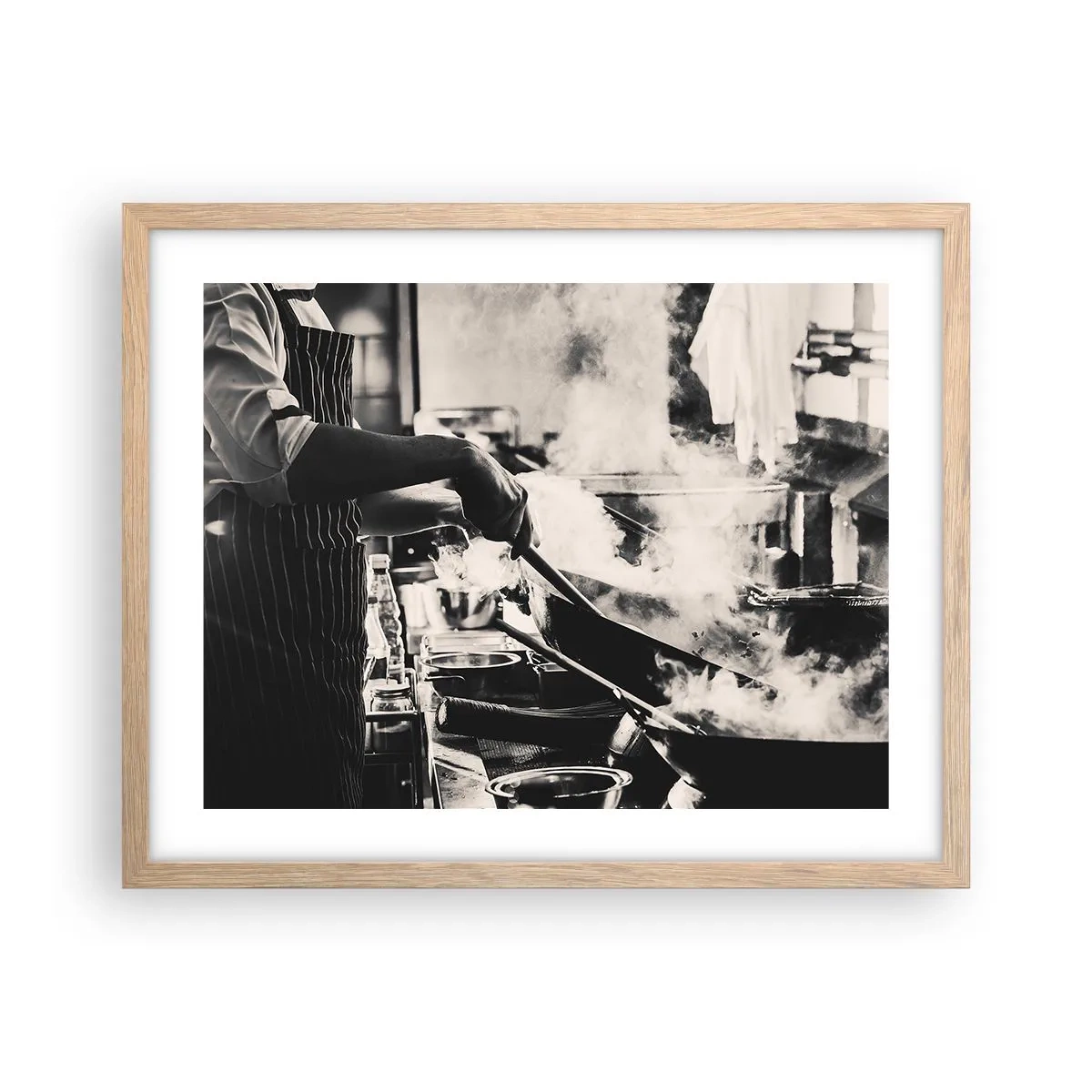 Poster in einem Rahmen aus heller Eiche - Alchemie der Aromen - 50x40 cm