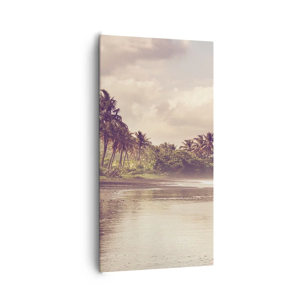 Bild auf Leinwand - Leinwandbild - Die Liebkosung der Wellen - 65x120 cm