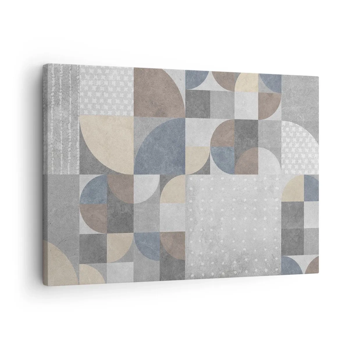 Bild auf Leinwand - Leinwandbild - Geometrisches Muster in Pastelltönen - 70x50cm - Keramische Fantasie - Moderne Wanddekoration für Wohnzimmer und Schlafzimmer ARTTOR