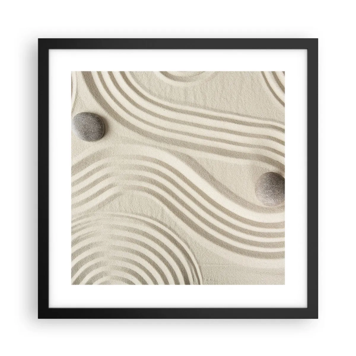 Poster in einem schwarzem Rahmen - Ein Hauch von Wärme - 40x40 cm