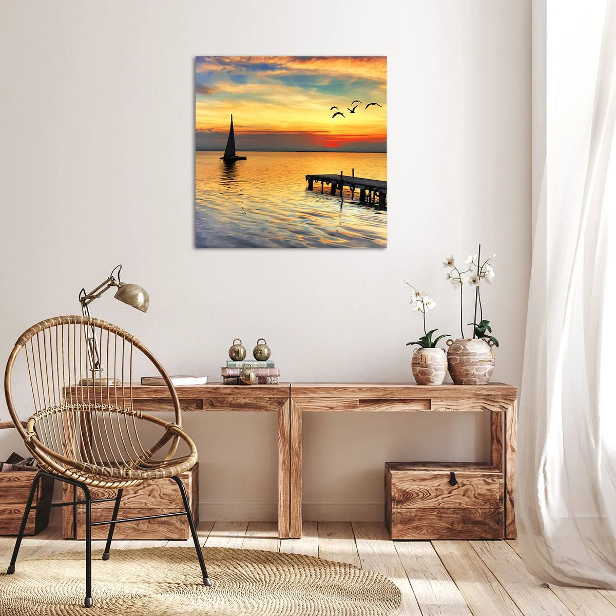 Bild auf Leinwand - Leinwandbild - Abendrückkehr - 30x30 cm