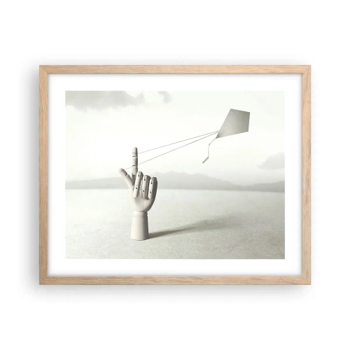 Poster in einem Rahmen aus heller Eiche - Kraftprobe - 50x40 cm