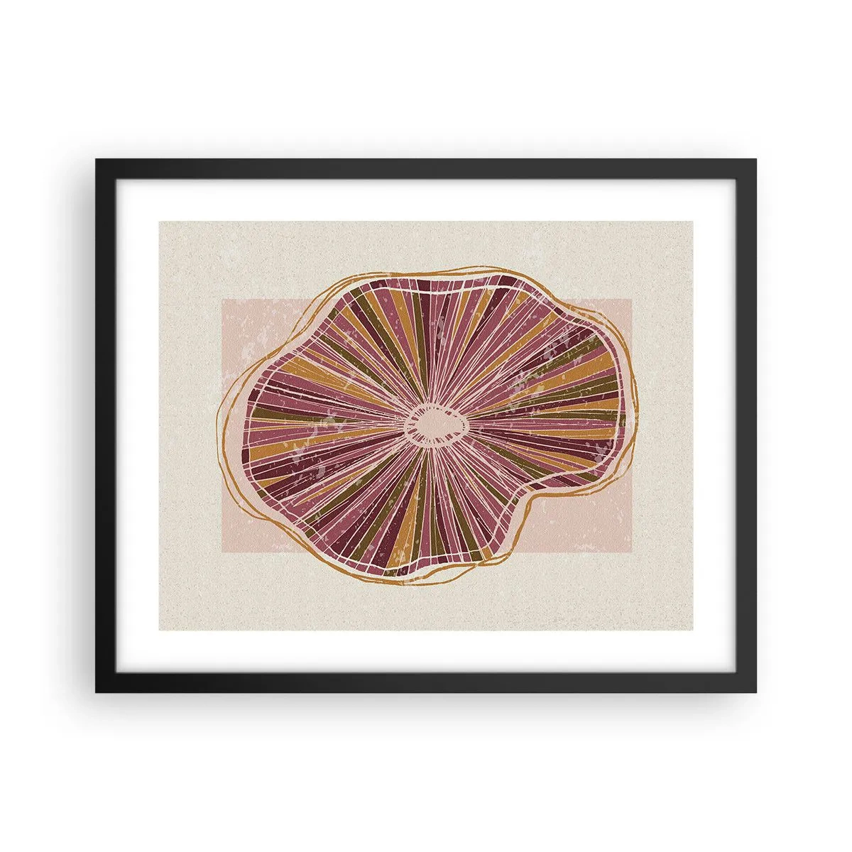 Poster in einem schwarzem Rahmen - Strahlende Abstraktion - 50x40 cm