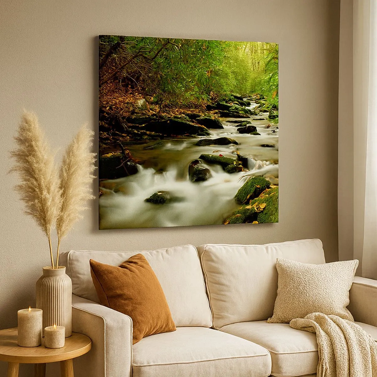 Bild auf Leinwand - Leinwandbild - Wie flüssiges Silber - 30x30 cm