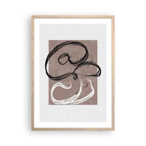 Poster in einem Rahmen aus heller Eiche - Komposition – die Suche nach Fülle - 50x70 cm