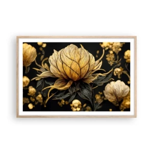 Poster in einem Rahmen aus heller Eiche - Subtile Zerbrechlichkeit - 91x61 cm