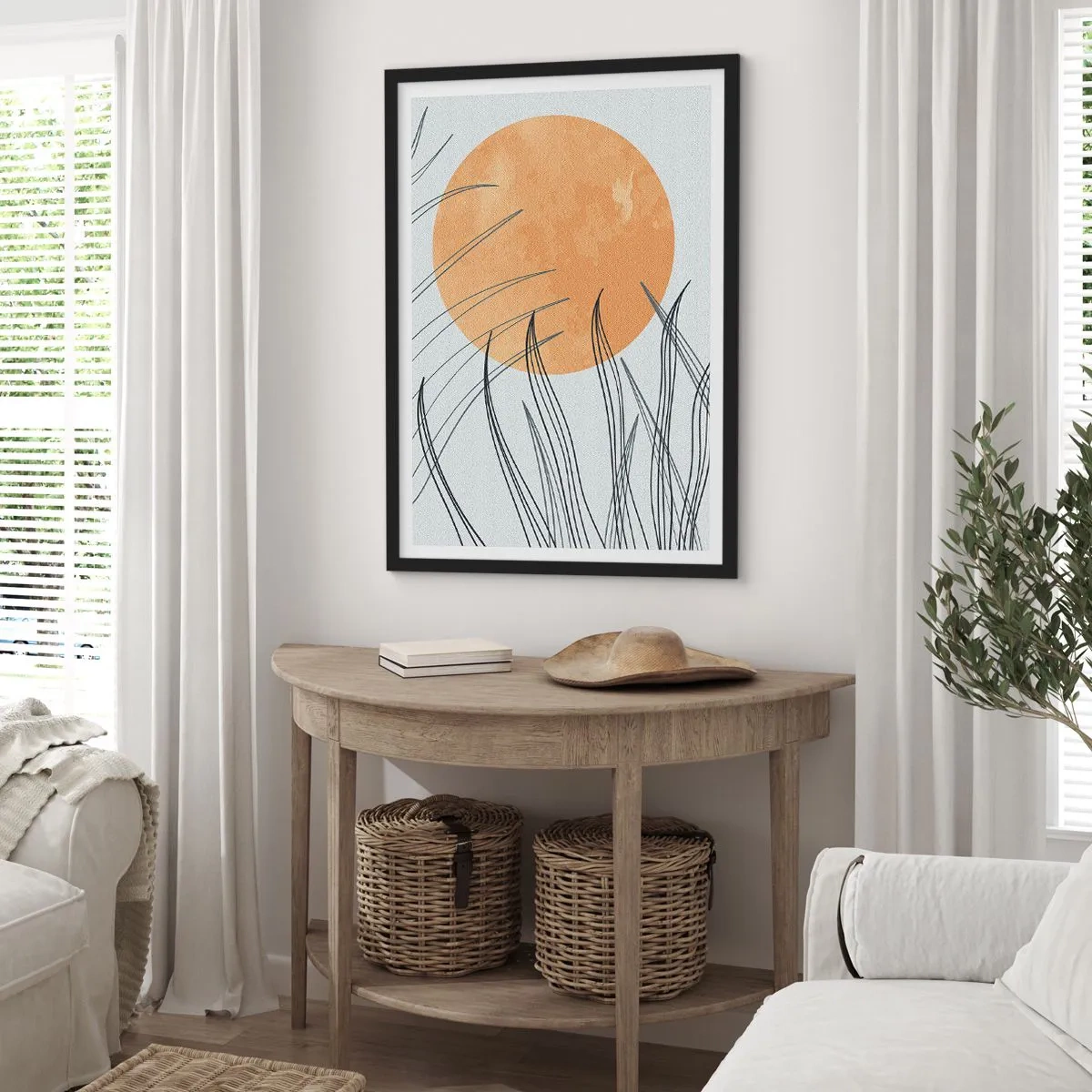 Poster in einem schwarzem Rahmen - Immer der Sonne entgegen - 30x40 cm