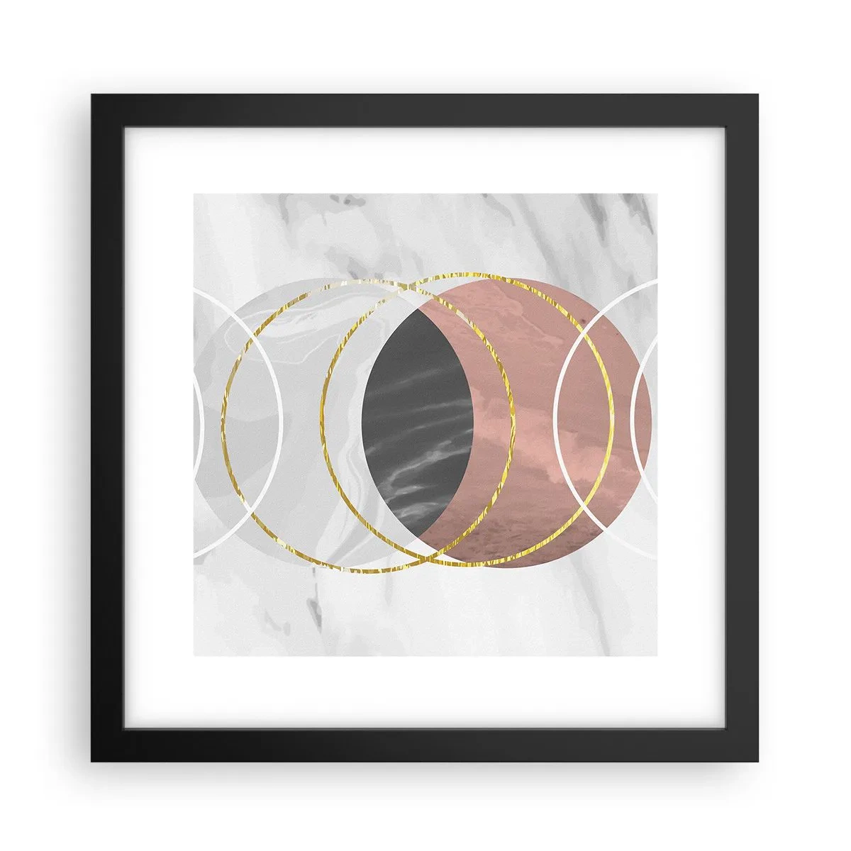 Poster in einem schwarzem Rahmen - Musik der Sphären - 30x30 cm