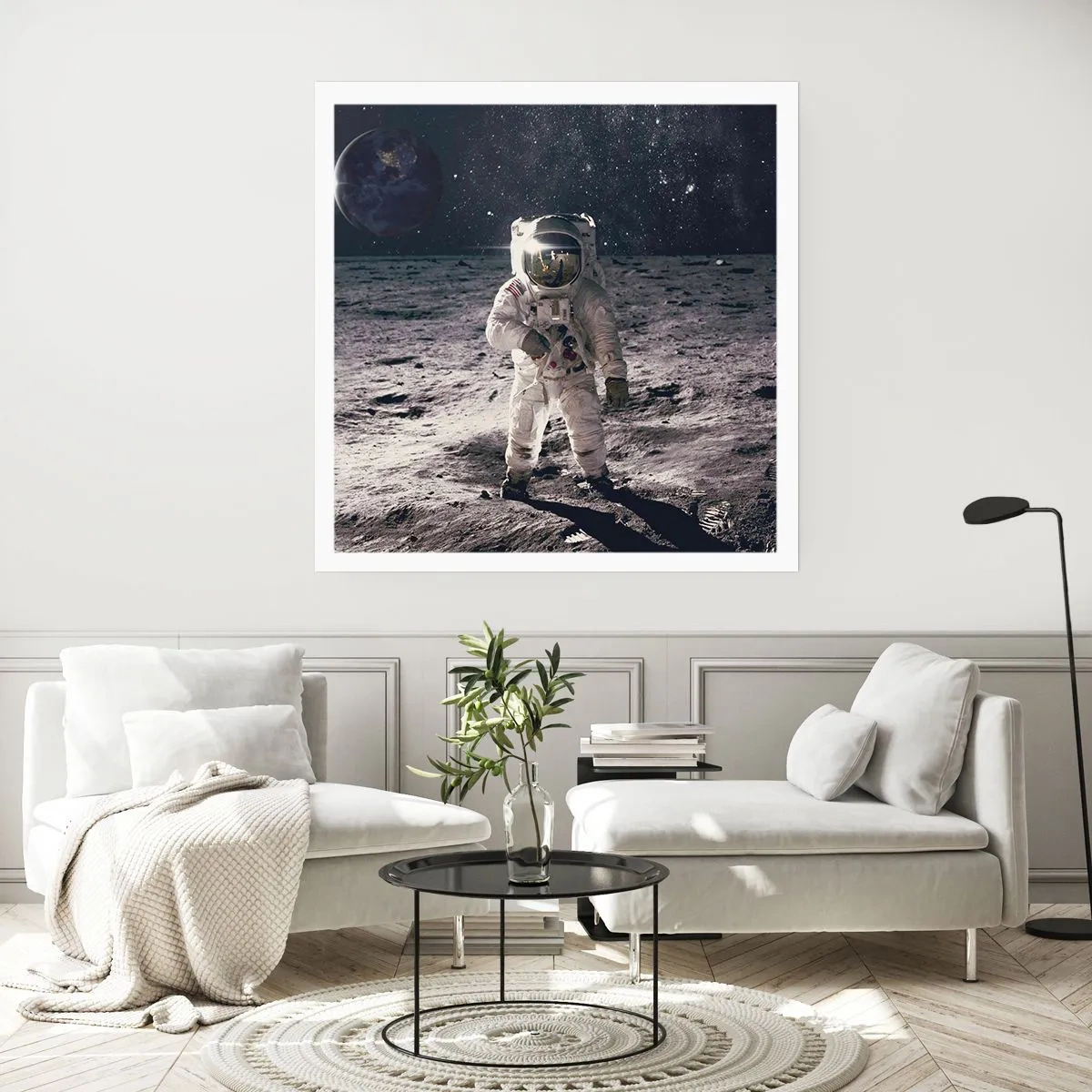 Poster - Grüße vom Mond - 40x40 cm