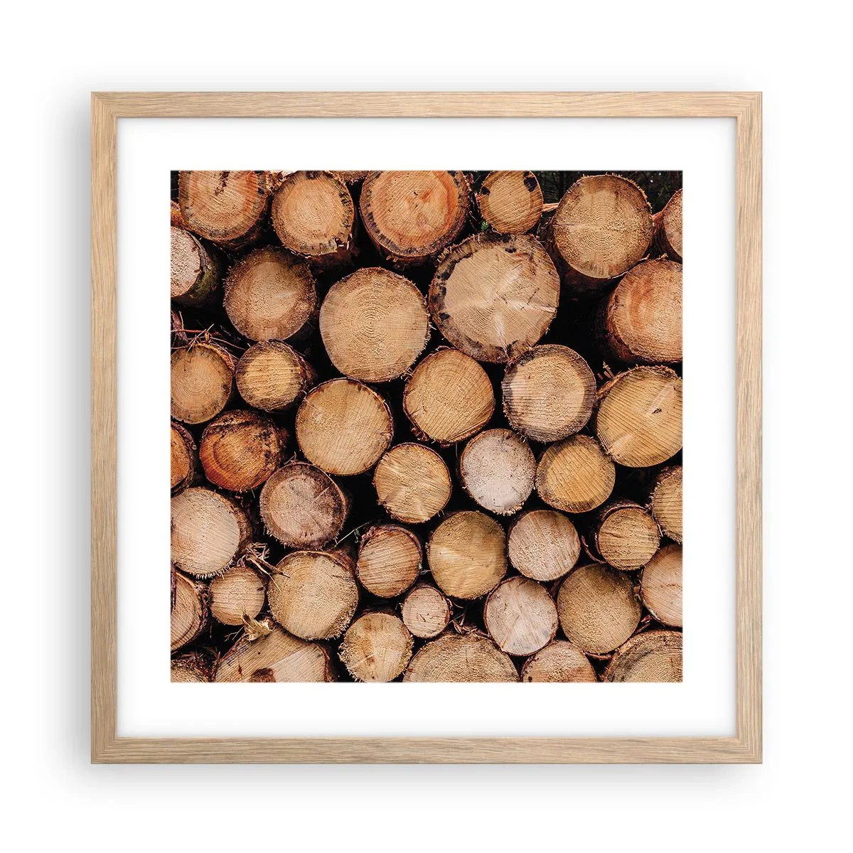 Poster in einem Rahmen aus heller Eiche - Ein neuer Anfang - 40x40 cm