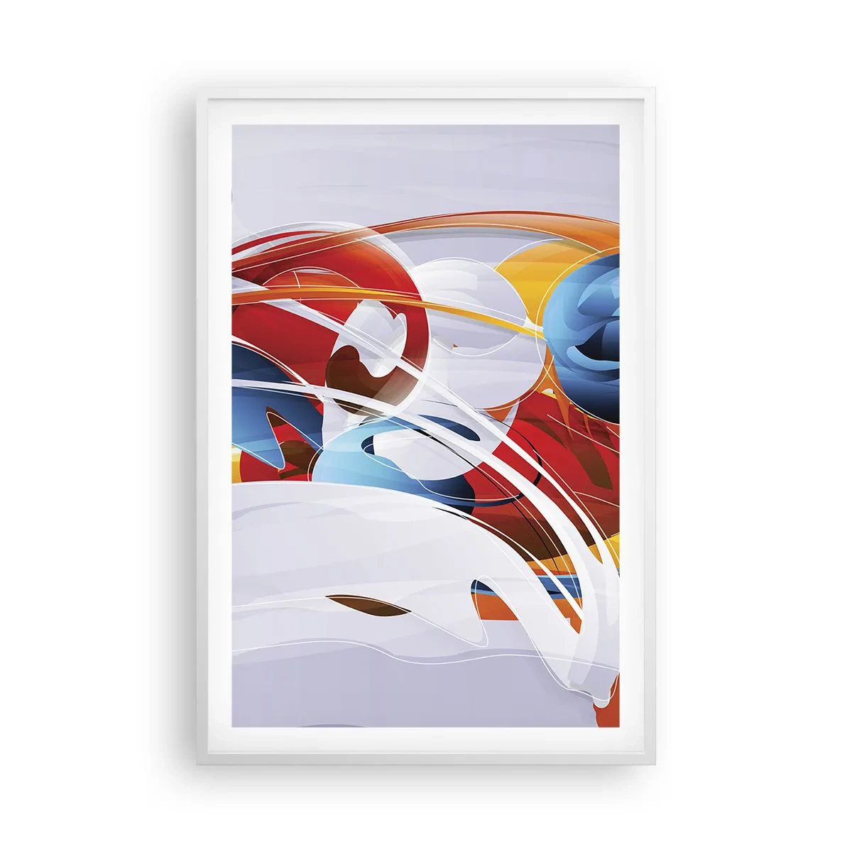 Poster in einem weißen Rahmen - Der Tanz der Elemente - 61x91 cm