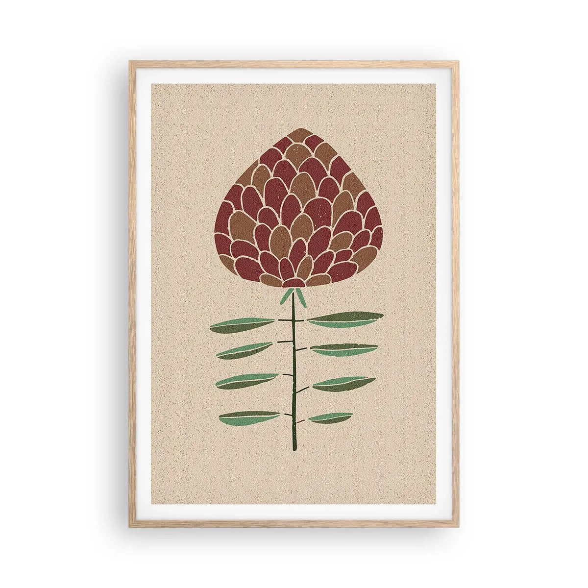 Poster in einem Rahmen aus heller Eiche - Was für ein großs Tier - 70x100 cm