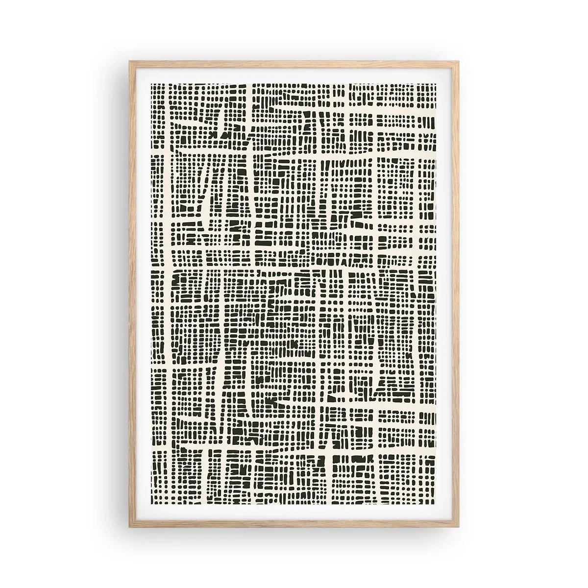 Poster in einem Rahmen aus heller Eiche - Gewebte Komposition - 70x100 cm