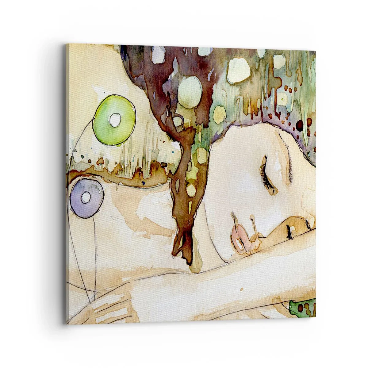 Bild auf Leinwand - Leinwandbild - Ein smaragd-violetter Traum - 70x70 cm