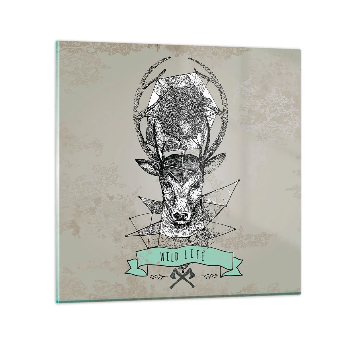 Glasbild - Bild auf glas - St. sehen Hubertus - 40x40 cm