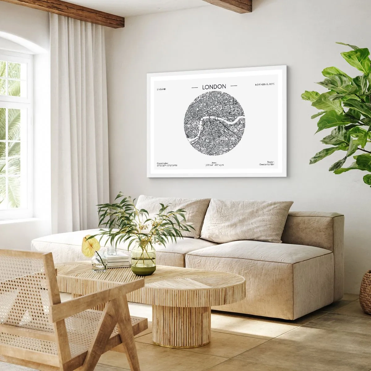 Poster in einem weißen Rahmen - Anatomie von London - 100x70 cm