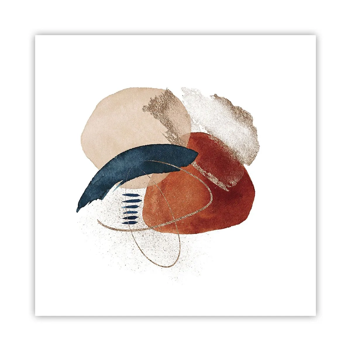 Poster - Ovale Komposition - 50x50 cm