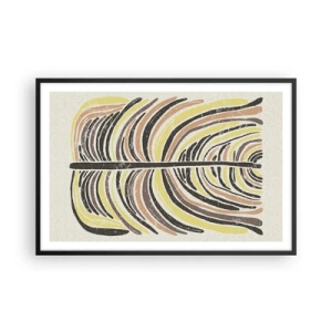 Poster in einem schwarzem Rahmen - Abstraktion voller Leben - 91x61 cm