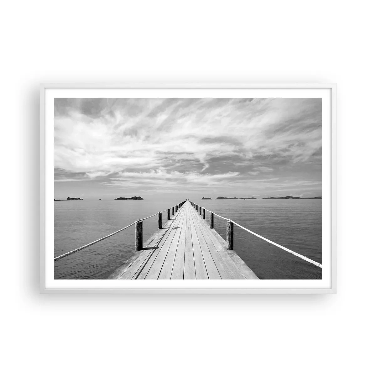 Poster in einem weißen Rahmen - Oder vielleicht eine Reise ... - 100x70 cm