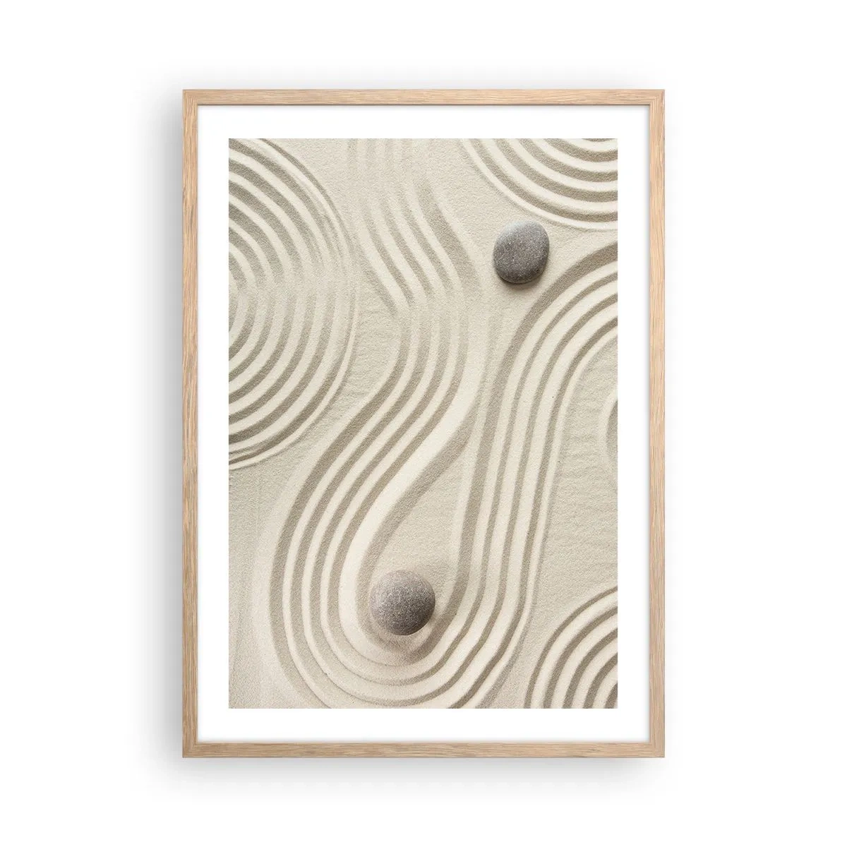 Poster in einem Rahmen aus heller Eiche - Ein Hauch von Wärme - 50x70 cm