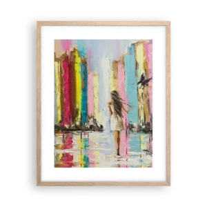 Poster in einem Rahmen aus heller Eiche - Folge mir - 40x50 cm