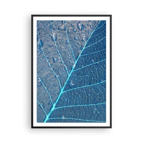 Poster in einem schwarzem Rahmen - Leben in Blau - 70x100 cm
