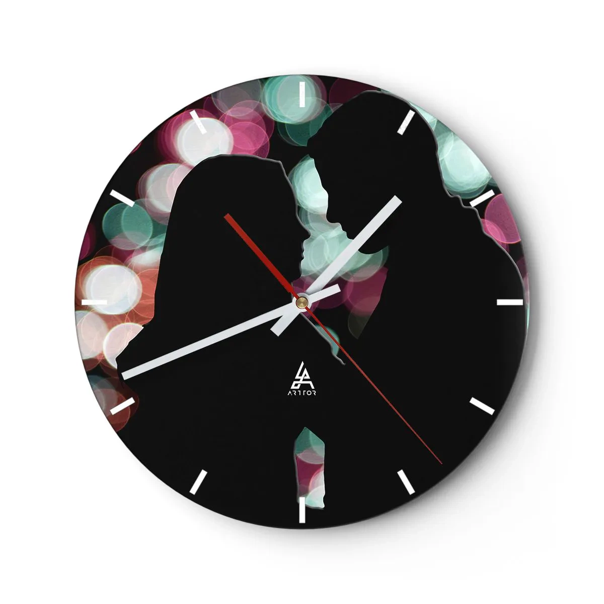 Wanduhr - Glasuhr - Jawohl! - 40x40 cm
