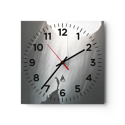 Wanduhr - Glasuhr - Es gibt immer einen Ausweg - 30x30 cm