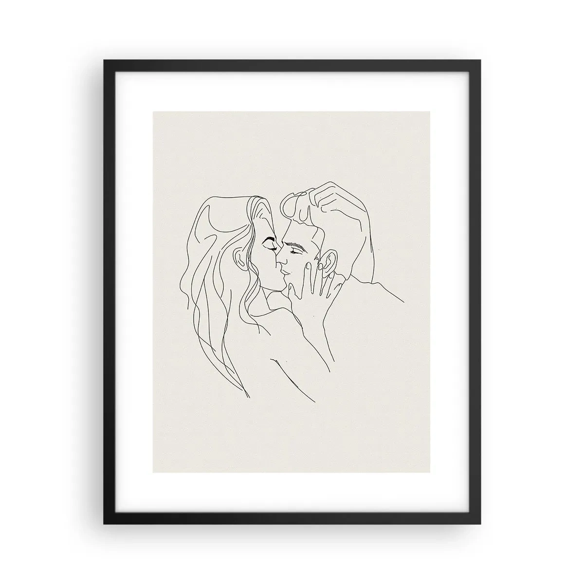 Poster in einem schwarzem Rahmen - Verstrickt im Gefühl - 40x50 cm