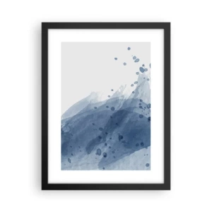 Poster in einem schwarzem Rahmen - Blauer Tüll - 30x40 cm
