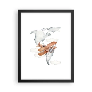 Poster in einem schwarzem Rahmen - Im Pioniergeist - 30x40 cm