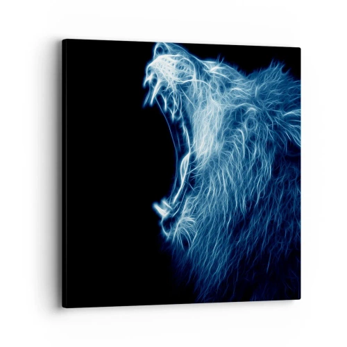 Bild auf Leinwand - Leinwandbild - Der feurige Zorn des Königs - 40x40 cm